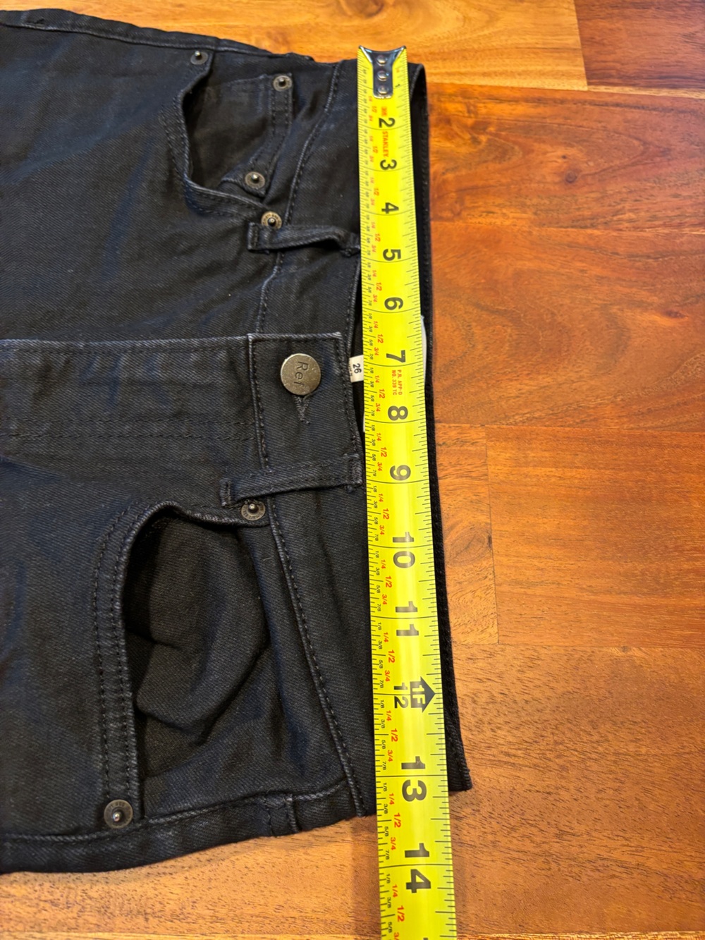 Reformation Emma High Rise Wide Leg Black Wash Jeans - Size 26 - Picture 8 of 8